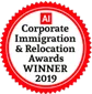 Corporate Immigration & Relocation Awards WINNER 2019